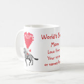 Personalisierter Zebra-Tag Kaffeetasse (Vorderseite Links)