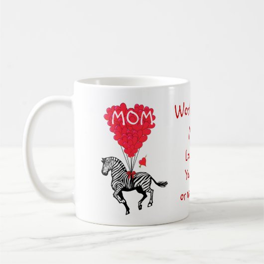 Personalisierter Zebra-Tag Kaffeetasse (Links)