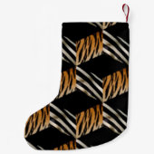 Personalisierter Zebra & Tiger Weihnachten Strumpf Kleiner Weihnachtsstrumpf (Rückseite)
