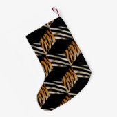 Personalisierter Zebra & Tiger Weihnachten Strumpf Kleiner Weihnachtsstrumpf (Rückseite (Hängend))