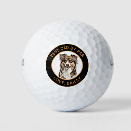 Personalisierter, Zeichnend Collie Dog an der Gren Golfball