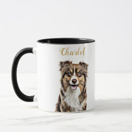 Personalisierter, Zeichnend Collie Dog an der Gren Tasse