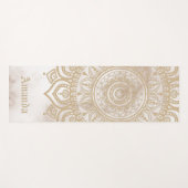 Personalisierter, zeitloser Pastellmarmor Mandala  Yogamatte (Vorderseite (Horizontal))