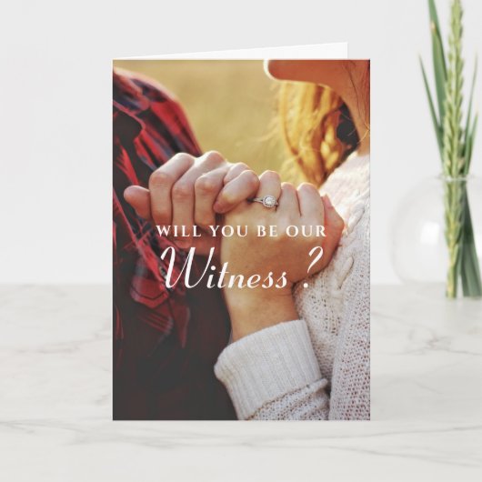 Personalisierter Zeuge, Hochzeitkarte Karte (Vorderseite)