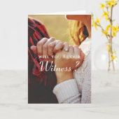 Personalisierter Zeuge, Hochzeitkarte Karte (Gelbe Blume)