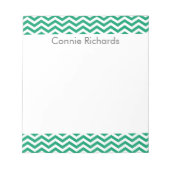 Personalisierter Zickzack Editor - grün Notizblock (Vorderseite)