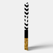 Personalisierter Zickzack Gold-Glitzer Case-Mate iPhone Hülle (Rückseite / Rechts)