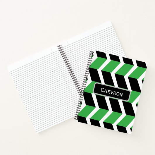 Personalisierter Zickzack Streifen Notizblock (Innenseite)