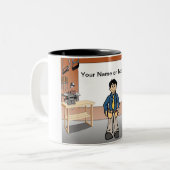 Personalisierter Zimmermann, Handyman - Männlicher Zweifarbige Tasse (Vorderseite Links)