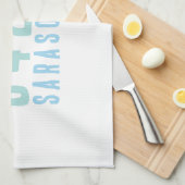 Personalisierter Zip-Code, Stadt, Staat | Blues de Geschirrtuch (Viertel Falte)