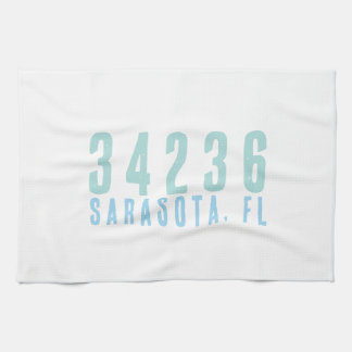 Personalisierter Zip-Code, Stadt, Staat | Blues de Geschirrtuch