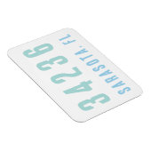 Personalisierter Zip-Code, Stadt, Staat | Blues de Magnet (Rechte Seite)