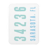 Personalisierter Zip-Code, Stadt, Staat | Blues de Magnet (Vertikal)