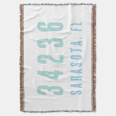 Personalisierter Zip-Code, Stadt, Staat Blues der  Decke (Vorderseite Vertikal)