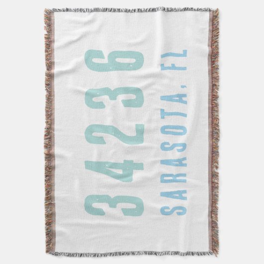 Personalisierter Zip-Code, Stadt, Staat Blues der Decke (Vorderseite Vertikal)