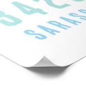 Personalisierter Zip-Code, Stadt, Staat Blues der Poster (Ecke)