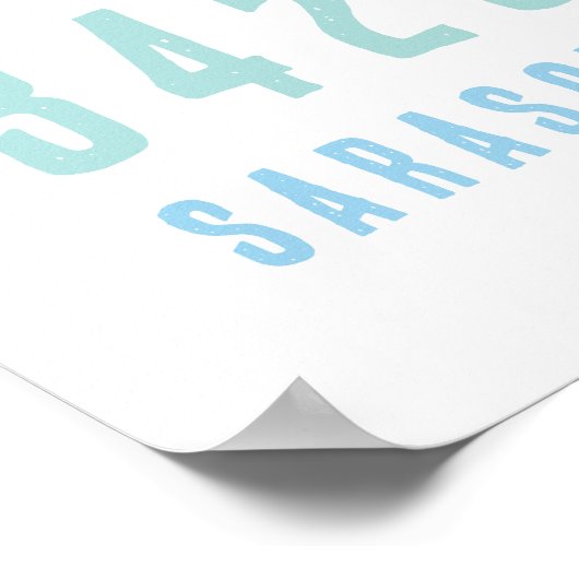 Personalisierter Zip-Code, Stadt, Staat Blues der  Poster (Ecke)