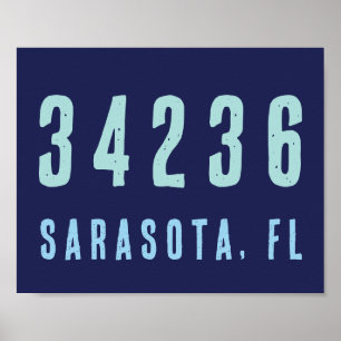 Personalisierter Zip-Code, Stadt, Staat   Navy Blu Poster