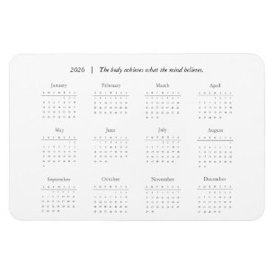 Personalisierter Zitat 2026 Kalender Magnet