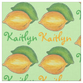 Personalisierter Zitronenfrüchte Limon Stoff (Nahaufnahme)