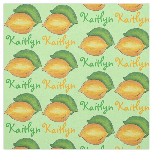 Personalisierter Zitronenfrüchte Limon Stoff (Muster)