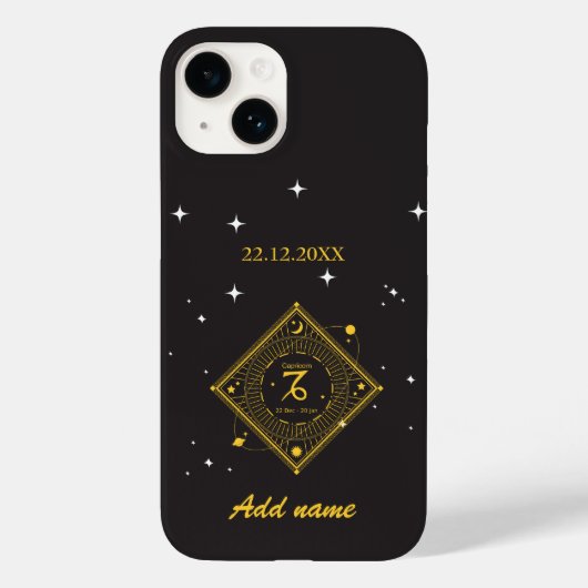 Personalisierter Zodiac-Individuelle Name Case-Mate iPhone Hülle (Rückseite)