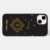 Personalisierter Zodiac-Individuelle Name Case-Mate iPhone Hülle (Rückseite (Horizontal))