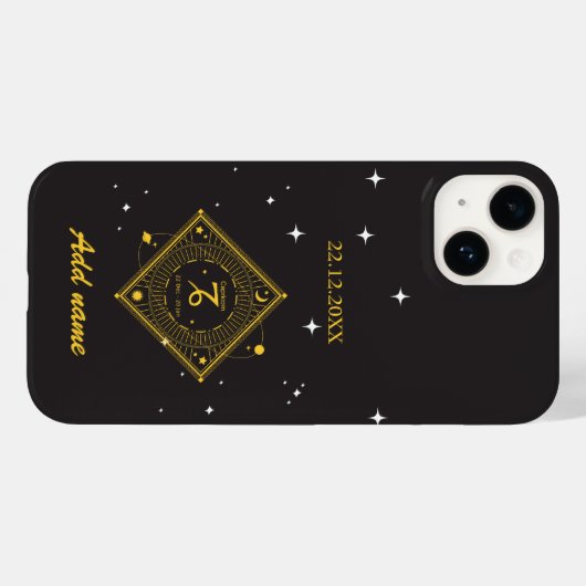 Personalisierter Zodiac-Individuelle Name Case-Mate iPhone Hülle (Rückseite (Horizontal))