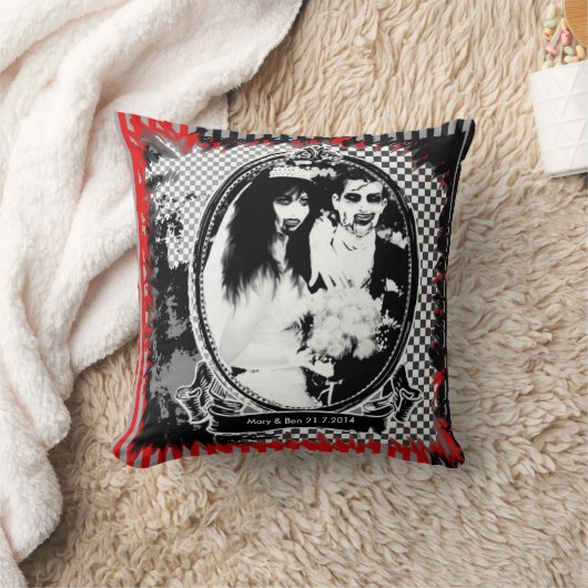 Personalisierter ZOMBIE Hochzeitsbräu Kissen (Decke)
