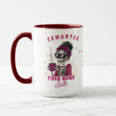 Personalisierter Zombie Kaffee Müde Mama Tasse (Links)
