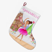 Personalisierter Zucker-Pflaumenspülung Großer Weihnachtsstrumpf (Vorderansicht (hängend))