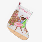 Personalisierter Zucker-Pflaumenspülung Großer Weihnachtsstrumpf (Vorderansicht (hängend))