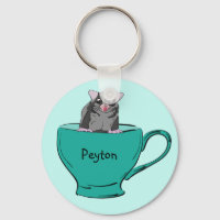 Personalisierter Zuckerhut in einem grünen Teacup
