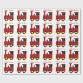 Personalisierter Zug-Entwurfs-Geburtstag Geschenkpapier (Flach)