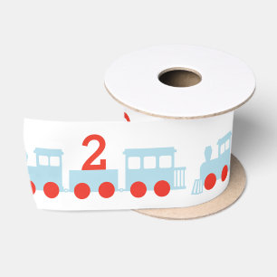Personalisierter Zug Geburtstagsparty Satin Ribbon Satinband