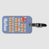 Personalisierter Zug mit Alphabet-Blöcken Gepäckanhänger (Vorderseite (Horizontal))