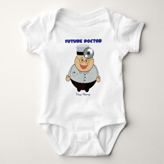 Personalisierter zukünftiger Doktor Shirt, Baby Strampler (Vorderseite)