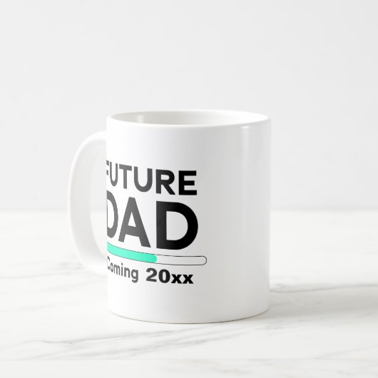 Personalisierter zukünftiger Vater 2023 Kaffeetasse (Vorderseite Links)