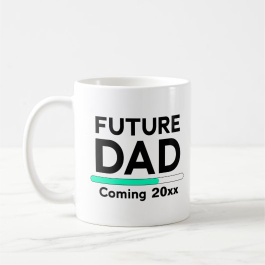 Personalisierter zukünftiger Vater 2023 Kaffeetasse (Links)