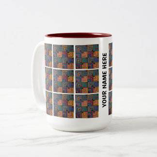 Personalisierter Zweifarben-Becher | Jazzy Riff Zweifarbige Tasse