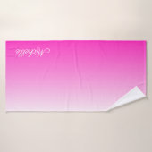 Personalisierter zweifarbiger Farbverlauf ombre ho Badehandtuch (Badehandtuch)