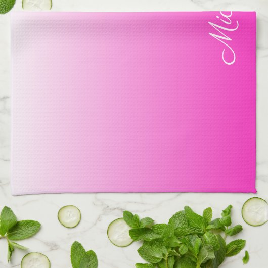 Personalisierter zweifarbiger Farbverlauf ombre ho Geschirrtuch (Gefaltet)