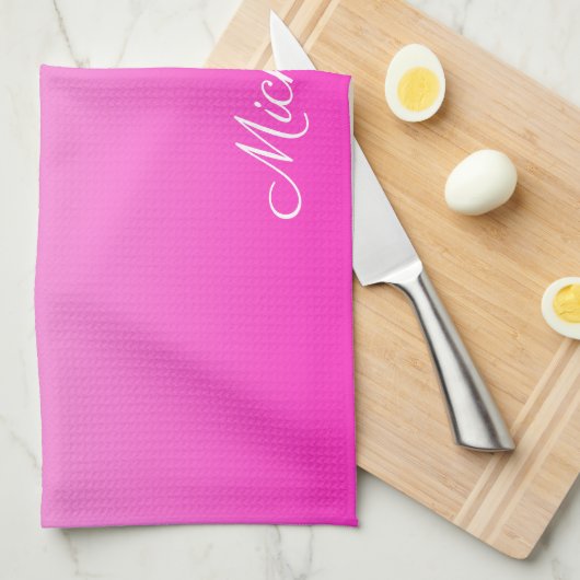 Personalisierter zweifarbiger Farbverlauf ombre ho Geschirrtuch (Viertel Falte)