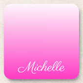 Personalisierter zweifarbiger Farbverlauf ombre ho Getränkeuntersetzer (Vorderseite)