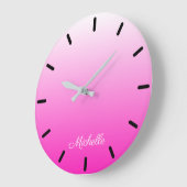 Personalisierter zweifarbiger Farbverlauf ombre ho Große Wanduhr (Winkel)