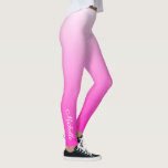 Personalisierter zweifarbiger Farbverlauf ombre ho Leggings<br><div class="desc">Personalisierter zweifarbiger Farbverlauf ombre hot pink</div>