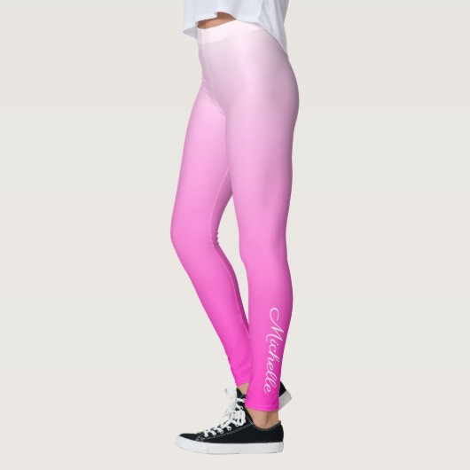 Personalisierter zweifarbiger Farbverlauf ombre ho Leggings (Links)