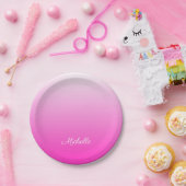 Personalisierter zweifarbiger Farbverlauf ombre ho Pappteller (Party)