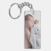 Personalisierter zweiseitiger Baby-Foto-Schlüssela Schlüsselanhänger (Vorderseite links)