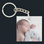 Personalisierter zweiseitiger Baby-Foto-Schlüssela Schlüsselanhänger<br><div class="desc">Fügen Sie diesem Schlüsselanhänger Ihr Lieblings-Foto in den Anpassungsbereich.</div>